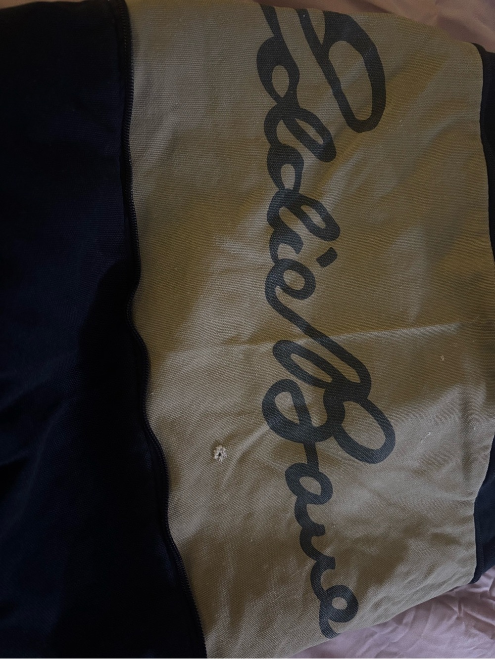 Men's Two-Tone Eddie Bauer duffle bag